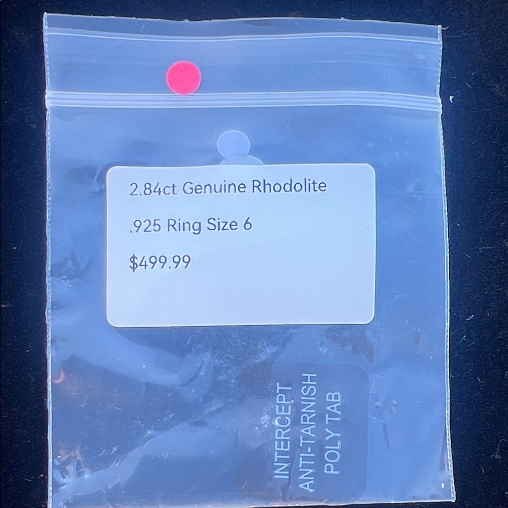 Genuine Rhodolite Sterling Silver Ring